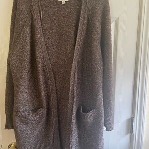Lucky Brand Chocolate Brown Open-Front Cardigan